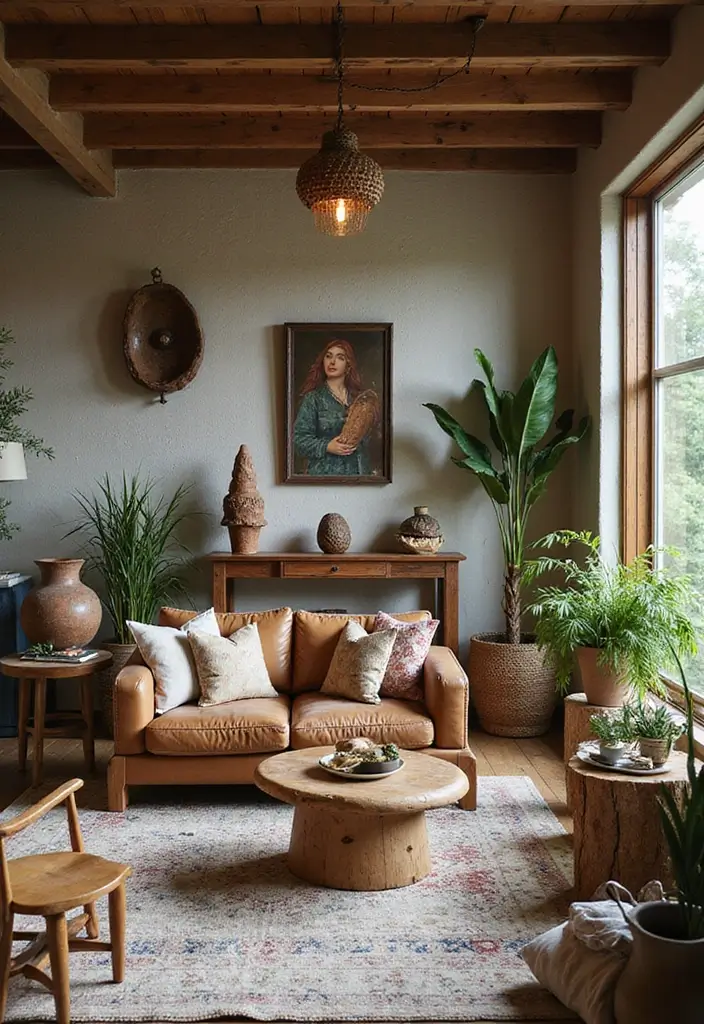 17 Rustic Living Room Decor Ideas That Will Make You Feel Right at Home! (You Won't Believe #12!) - 7. Natural Elements: Bringing the Outdoors In