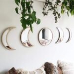 Scandinavian Natural Decor: Acrylic Moon Phase Wall Mirror for Bohemian Living Room & Bedroom Décor (Beige) - Image 6