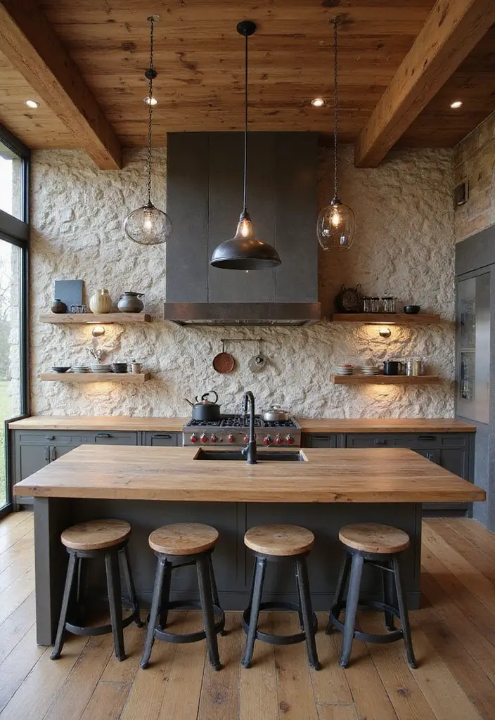 18 Modern Barndominium Kitchen Designs That Will Make Cooking a Joy (Wait Until You See #11!) - 8. Textured Elements