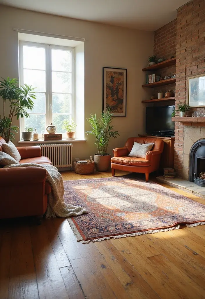20 Cozy Living Room Ideas That'll Make You Want to Curl Up with a Book Right Now! - 13. Warm Flooring