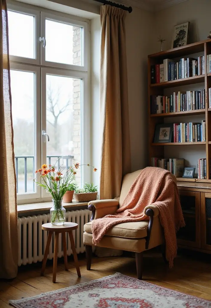 20 Cozy Living Room Ideas That'll Make You Want to Curl Up with a Book Right Now! - 4. A Reading Nook