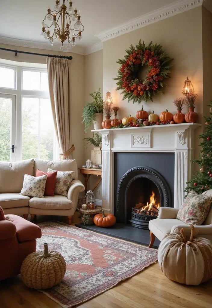 20 Cozy Living Room Ideas That'll Make You Want to Curl Up with a Book! (You Won't Believe #12!) - 17. Seasonal Decor Changes