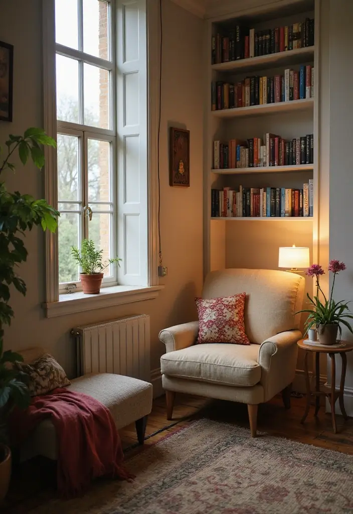 20 Cozy Living Room Ideas That'll Make You Want to Hibernate (You Won't Believe #10!) - 10. Surprise Element: A Reading Nook