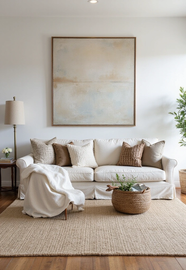 20 Modern Farmhouse Decor Ideas That'll Make Your Heart Skip a Beat! - 12. Large-Scale Artwork