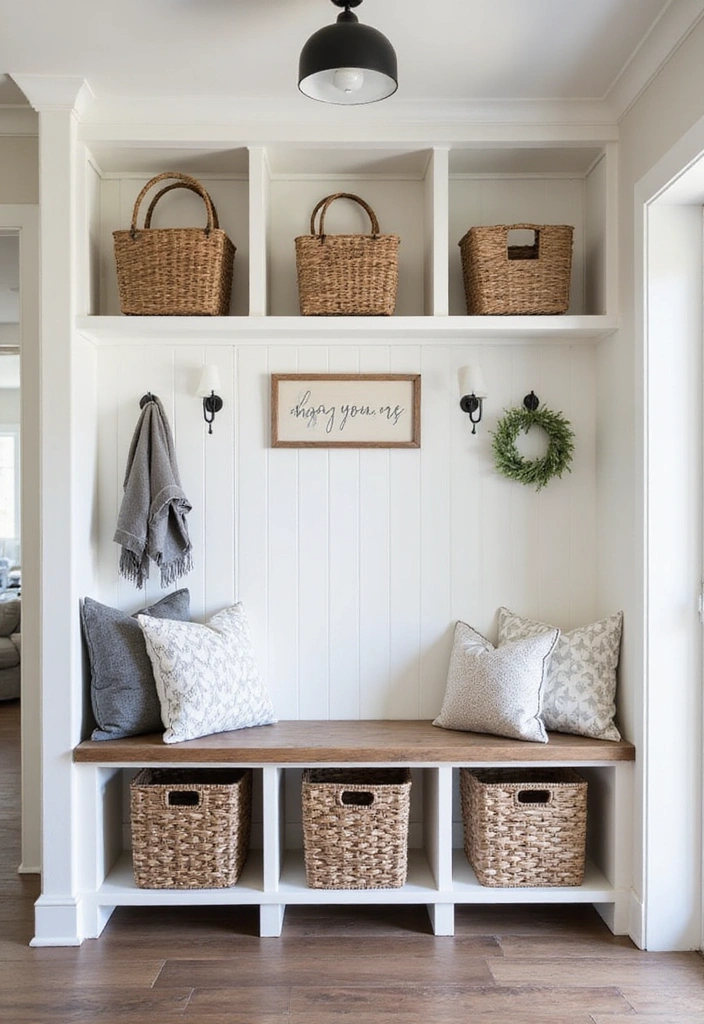 20 Modern Farmhouse Decor Ideas That'll Make Your Heart Skip a Beat! - 14. Functional Entryways