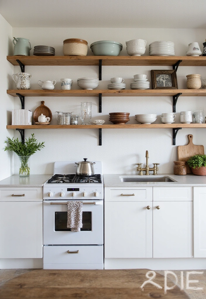 20 Modern Farmhouse Decor Ideas That'll Make Your Heart Skip a Beat! - 6. Open Shelving