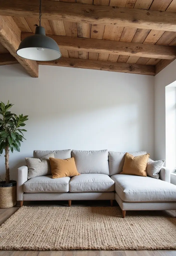 20 Stunning Barndominium Living Room Ideas That Will Make You Feel Right at Home (You Won't Believe #5!) - 1. Rustic Wood Beams