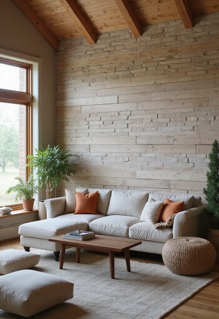 20 Stunning Barndominium Living Room Ideas That Will Make You Feel Right at Home (You Won't Believe #5!) - 13. Textured Walls