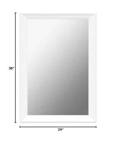 21vaHWfABoL._SL500_.jpg CULER White Rustic Rectangle Wall Mirror (24x36 inch) for Bathroom, Living Room, Bedroom, Entryway. - Image 8
