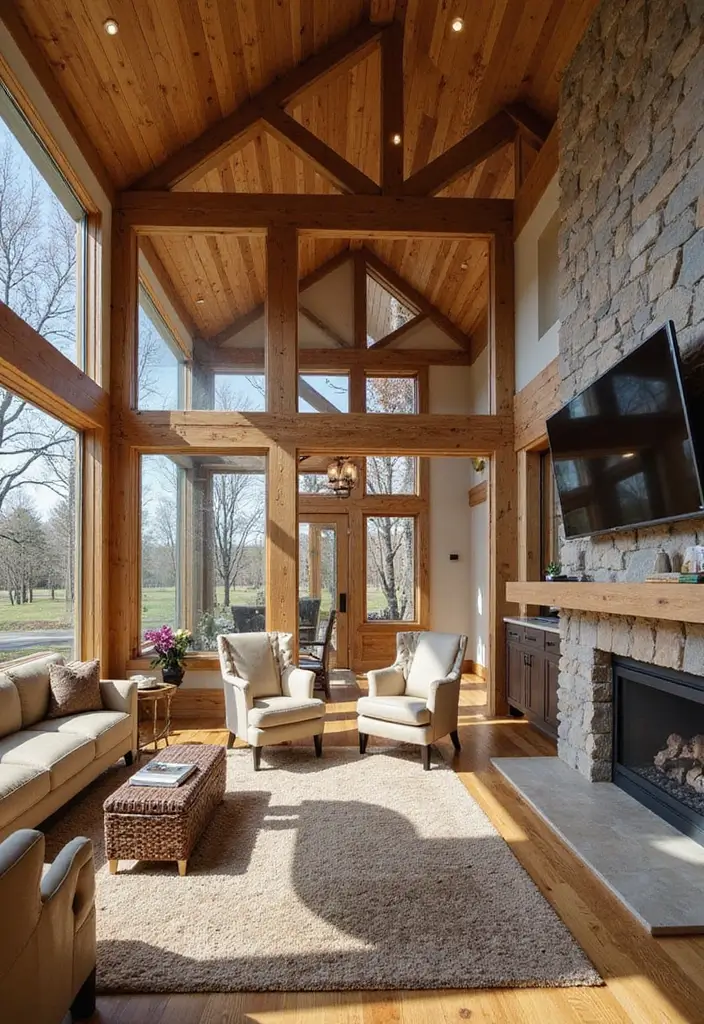 22 Stunning Barndominium Floor Plans That Redefine Open Concept Living! - 20. Incorporating Natural Elements