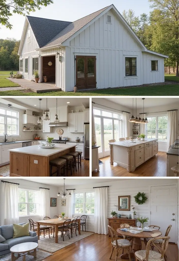 22 Stunning Barndominium Floor Plans That Redefine Open Concept Living! - 7. Simplistic Farmhouse Style