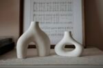 Set of 2 Carrot's Den Large White Ceramic Donut Vases - Minimalist Nordic Design for Home Decor - Image 6