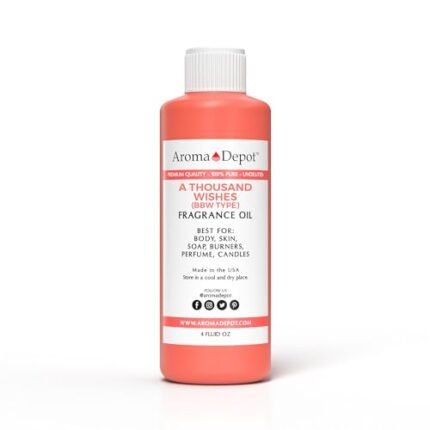 Aroma Depot A Thousand Wishes 4oz Fragrance Oil I Perfume I Skin Oil I Scented Oil. DIY Projects Such as Candles, Bath Bombs, Body Butters, Creams & Lotions. for Diffuser, Burners, or Warmers.