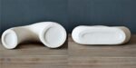 Set of 2 Carrot's Den Large White Ceramic Donut Vases - Minimalist Nordic Design for Home Decor - Image 5