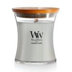 WoodWick Medium Hourglass Candle, Lavender & Cedar Scent, Crackles as it burns, Premium Soy Blend, 9.7oz, Perfect for gifting