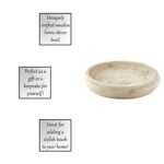 Hand-Carved Paulownia Wood Serving Bowl - 11.5" Santa Barbara Design Studio Fruit Bowl, Natural Decor - Image 5