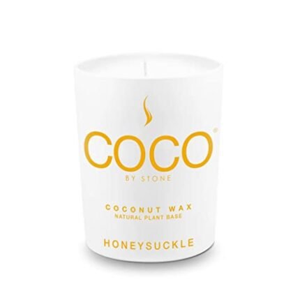 Coco by Stone All Natural Coconut Wax Candle, Honeysuckle, 6.5oz