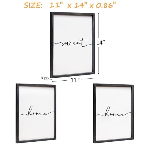 319qjoUXEVL._SL500_.jpg Heiple Set of 3 Framed Farmhouse Home Sweet Home Signs for Stylish Bedroom Wall Decor - Image 6