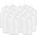 YOROXRG 2"x4" High White Pillar Candles, Set of 20, Unscented. Bulk Buy. Ideal for Wedding, Emergency Lanterns, Spa, Aromatherapy, Party