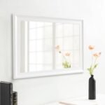 CULER White Rustic Rectangle Wall Mirror (24x36 inch) for Bathroom, Living Room, Bedroom, Entryway. - Image 2