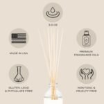 Sweet Water Decor Reed Diffuser Set - Sea Salt Citrus & Musk Amber | Long-Lasting, Non-Toxic Fragrance Made in USA - Image 4