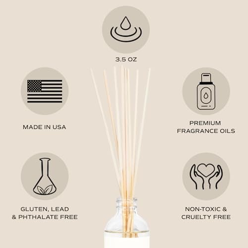 31U8WvlGJDL._SL500_.jpg Sweet Water Decor Reed Diffuser Set - Sea Salt Citrus & Musk Amber | Long-Lasting, Non-Toxic Fragrance Made in USA - Image 4