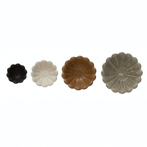 31apX9C8f2L._SL500_.jpg Shop Creative Co-Op Multicolor Stoneware Flower Bowls - 6" L x 6" W x 3" H, Perfect for Your Table! - Image 3