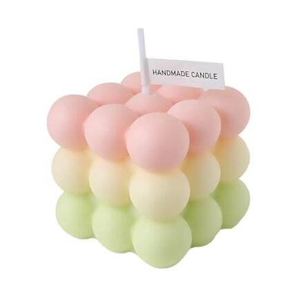 Handmade Bubble Candle - 2.3" 2.3" Gradual Color Decor for Cute Room or Preppy Aesthetic, Teen Girls' Room Decor, TikTok Aesthetic Candle for Gifts
