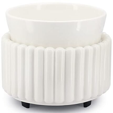 VICTORIA AROMA Ceramic Wax Melt Warmer 3-in-1 Candle Wax Warmer for Scented Wax Melter Electric Fragrance Wax Burner for Home Office Bedroom Gift & Decor…
