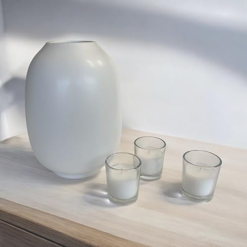 31w0DqkxahL._SL500_.jpg Stonebriar 12-Hour Unscented Wax Votive Holders, 48-Pack, White for Long-Lasting Ambiance - Image 12