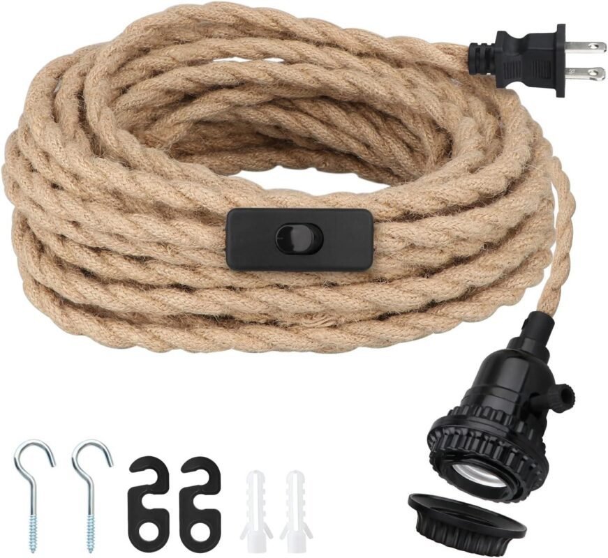 Our Review: Versatile 16.5FT Hemp Rope Pendant Light Kit
