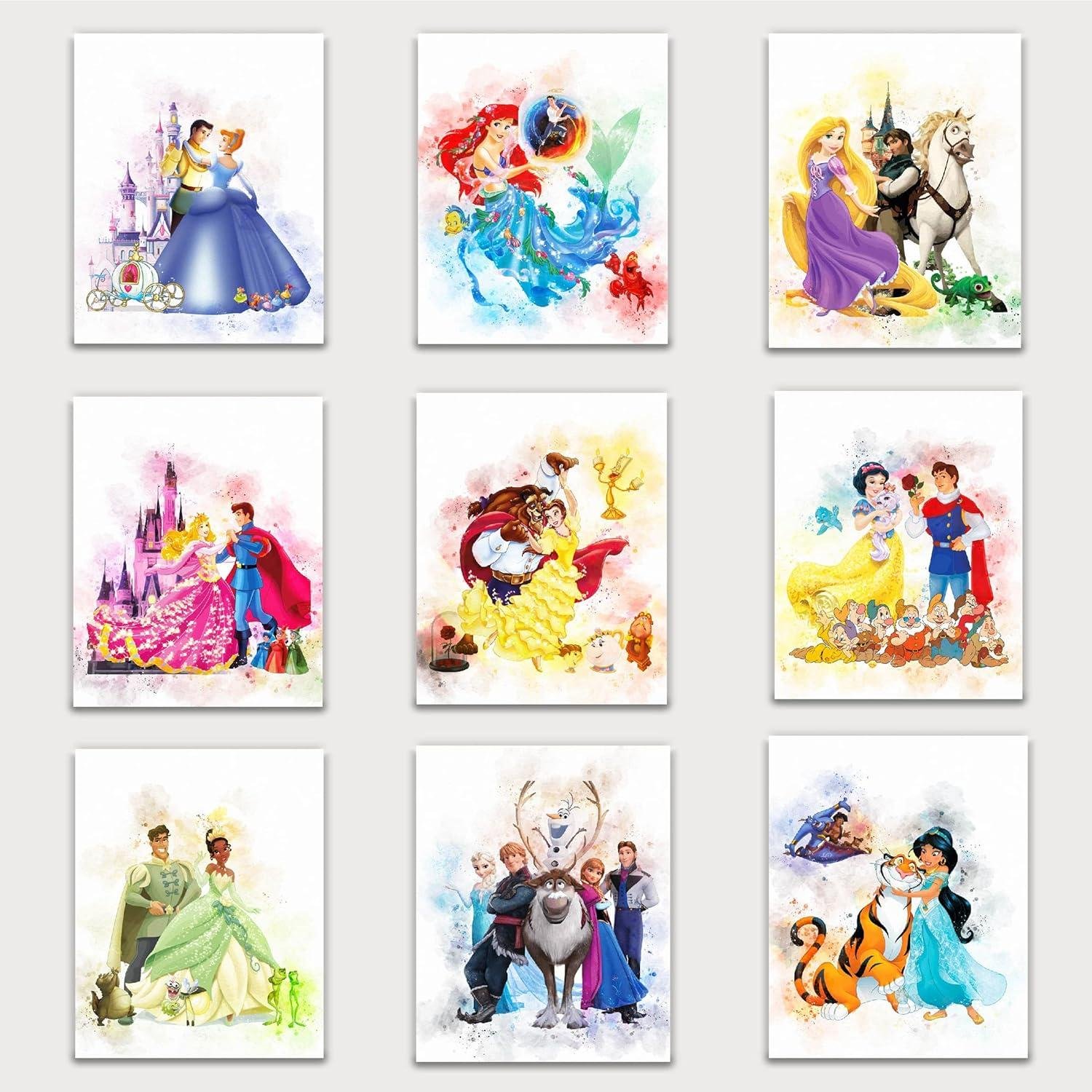 We Review: Enchanting Princess Watercolor Prints for Magical Room Decor