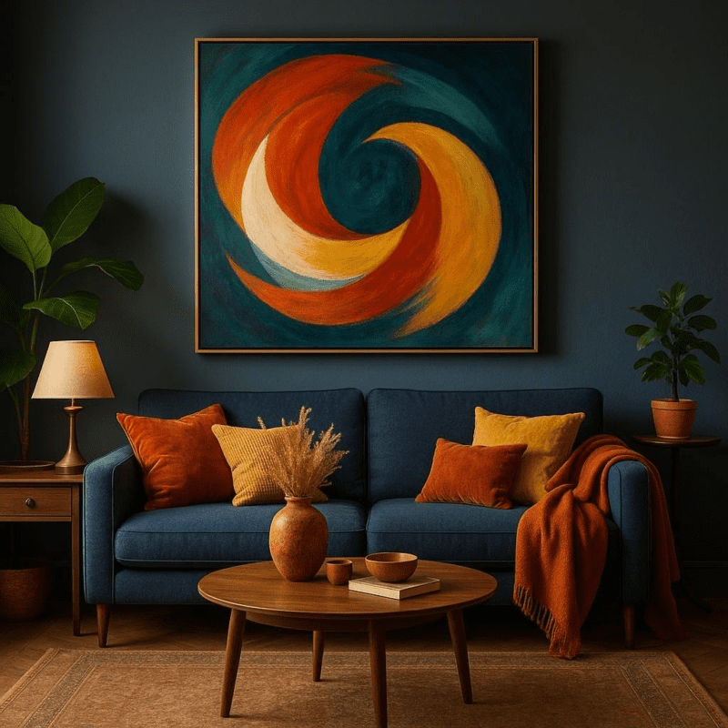 What are some ways to create a focal point in a living room with decor?