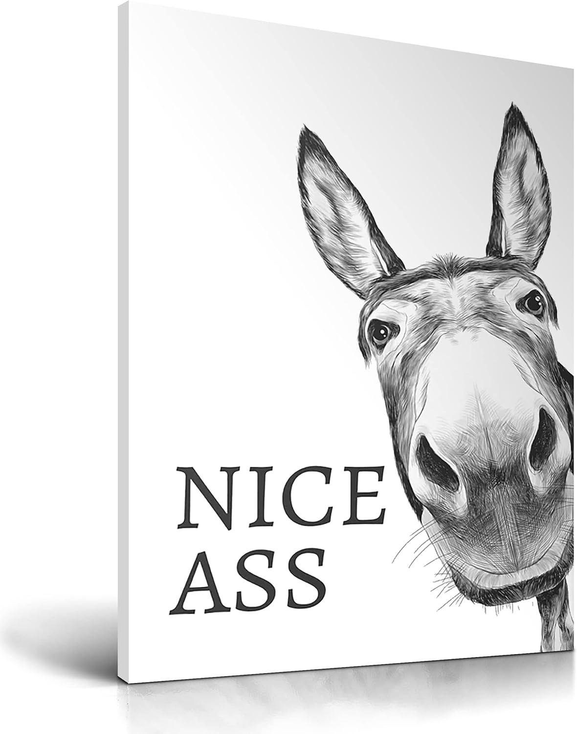 Our Take on UPWOIGH’s Cheeky Donkey Bathroom Art