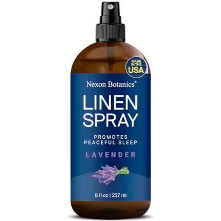 Lavender Linen Spray 8 fl oz - Refreshing Fabric Refresher & Pillow Spray for Bedding, Bed Sheets & Room - Soothing Room Mist - Nexon Botanics