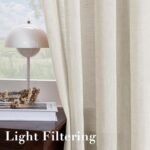 H.VERSAILTEX Natural Linen Sheer Curtains - 84" Flax Linen Blended Panels, 2-Pack, Nickel Grommet, Soft Semi-Sheer Drapes for Living Room - Image 5