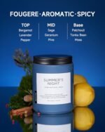 M&SENSE Summer's Night Large 2-Wick Soy Candle, 19.4oz, 110 Hours Burn, Natural Scent for Home. - Image 2