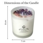 Rose Quartz Healing Crystal Candle with Lavender Petals - Natural Soy Wax Aromatherapy Gift for Women - Image 6