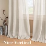 H.VERSAILTEX Natural Linen Sheer Curtains - 84" Flax Linen Blended Panels, 2-Pack, Nickel Grommet, Soft Semi-Sheer Drapes for Living Room - Image 7