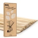 VFULIE 100PCS Reed Diffuser Sticks, 10 Inch Natural Rattan Wood Sticks Essential Oil Aroma Diffuser Sticks Refill Replacement for Aroma Fragrance (Primary Color)