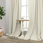 Modern Blackout Curtains: 84" Heat & Cold Blocking Drapes for Living Room & Bedroom, Cream Beige. - Image 8