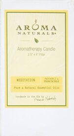 Aroma Naturals Patchouli & Frankincense Candle - White Scented Pillar for Meditation, 2.5"x4" - Image 2