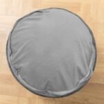 Poofieotto Round Velvet Pouf Ottoman – Modern 20x12 Foam Foot Stool for Living Room Storage, Gray - Image 8