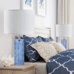 ELEUTERSUN 21.7" Modern Glass Table Lamps Set of 2 - Coastal Wavy Base, 3 Color Temperatures, Perfect for Bedrooms & Living Rooms. - Image 2