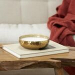 Deco 79 20 oz Mediterranean Fig Scented 3-Wick Hammered Metal Candle - Gold, 7"x7"x2" - Image 5