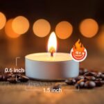 Hypmis Bulk Tea Light Candles - 200 Unscented, Smokeless, 4.5+ Hour Burn Time, Perfect for Home, Weddings, Holidays. - Image 2