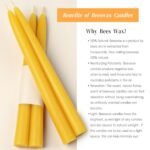 9-Inch Unscented Beeswax Taper Candles, Smokeless & Dripless, 10-Hour Burn Time (8-Pack) - Image 7