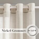 H.VERSAILTEX Natural Linen Sheer Curtains - 84" Flax Linen Blended Panels, 2-Pack, Nickel Grommet, Soft Semi-Sheer Drapes for Living Room - Image 2