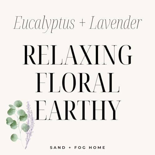 41ElKKjZVBL._SL500_.jpg Sand + Fog Eucalyptus & Lavender Scented Candle - 100% Cotton Wick, 12 oz Jar - Luxury Home Decor - Image 5