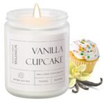 Molensun Vanilla Cupcake Scented Candle, Mother's Day Gifts, Aromatherapy Jar Candles, 7 oz Long Lasting Candles, Soy Wax Candle Gift for Women
